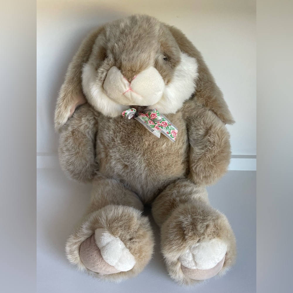 Toys R US Bunny Rabbit Plush Stuffed Animal Eggcetera 1993 Vintage 20” Easter